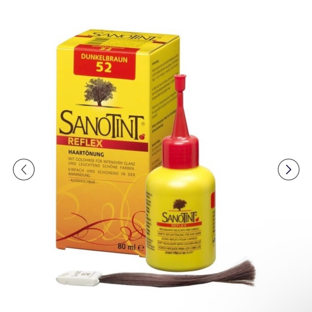 SANOTINT Reflex Tint 52 Dark Brown (80 ml) Temporary Hair Dye Made in Italy
